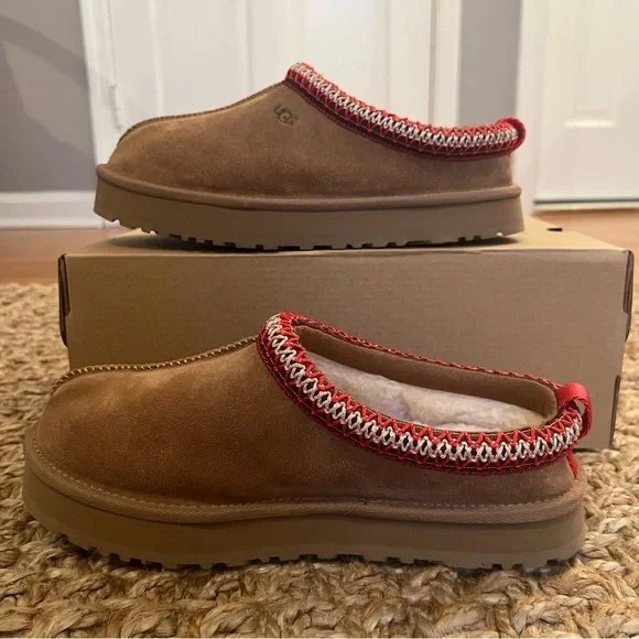 NWT UGG Tazz Slippers Chestnut Size Big Kids Y5/Women’s 7 - Picture 5 of 16